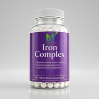 Complément Alimentaire OEM Iron Complex 90 Comprimés, Soutient la Fonction du Système Immunitaire, Favorise la Production d'Énergie