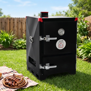 Ahumador Vertical Portátil de Carbón, Parrilla para Asar al Aire Libre con Termómetro Integrado - Product Image 1