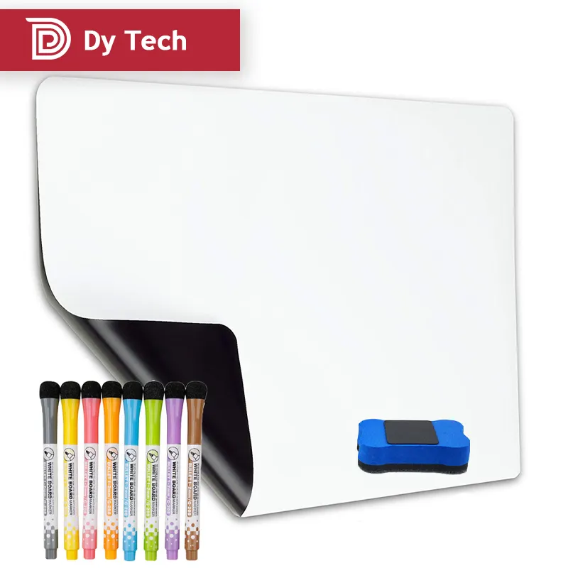 Aangepast Magnetisch Bord Droog Wissen Whiteboard Voor Koelkast A4 Pvc Vel Kalender Polyester Whiteboard Papier Whiteboard Oppervlakte Tas