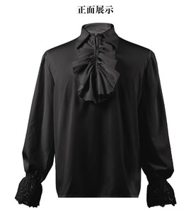 Camicia da pirata da donna Vampire Renaissance vittoriano Steampunk gotico arruffato medievale Costume di Halloween <span class=keywords><strong>abbigliamento</strong></span> - Product Image 2