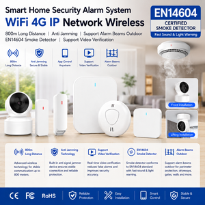 Alarme de sécurité intelligente pour la maison, WiFi 4G, réseau IP sans fil, portée 800m, anti-brouillage, faisceaux d'alarme, extérieur, alarme incendie EN41604 - Product Image 1
