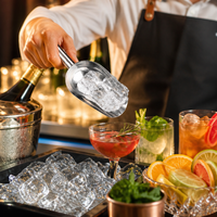 Cuillère à glace en métal avec logo personnalisé OEM, accessoires de bar en acier inoxydable épaissi, 100 % contrôle qualité, approvisionnement unique