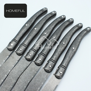 <span class=keywords><strong>Couteau</strong></span> à steak <span class=keywords><strong>Laguiole</strong></span> vintage en acier inoxydable et ensemble de couverts en acier inoxydable pour une table rustique haut de gamme de restaurant de steak - Product Image 3
