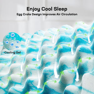 <span class=keywords><strong>Surmatelas</strong></span> en mousse à mémoire <span class=keywords><strong>de</strong></span> <span class=keywords><strong>forme</strong></span> alvéolée <span class=keywords><strong>de</strong></span> 3 pouces pleine grandeur, infusé <span class=keywords><strong>de</strong></span> gel rafraîchissant, écologique, marque REALFINE, pour canapé-lit, camping-car, caravane - Product Image 3