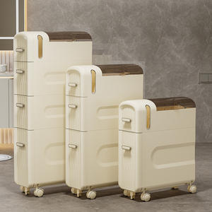 Grand <span class=keywords><strong>casier</strong></span> intérieur en <span class=keywords><strong>plastique</strong></span> avec espace séparé Tiroir de rangement pour salle de bain à plusieurs niveaux Armoire de rangement pour toilettes crevasses - Product Image 4