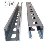 Profilé en C perforé galvanisé à chaud 41x82, norme ASTM, longueur 6m, direct usine, pour support de charge extra-lourde, service de découpe