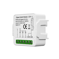 Module d'interrupteur d'éclairage 1 2 3 Gang sans neutre Tuya Smart ZigBee 3.0 Relais mural Mini contrôleur compatible Alexa et Google