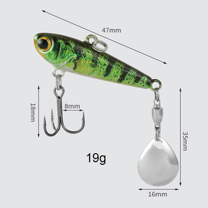 Leurres VIB peints en 3D avec de vraies écailles de poisson, course améliorée et paillettes de bruit métallique pour la pêche en eau douce et en eau salée - Product Image 2