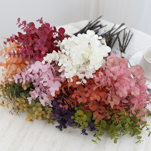 <b>Artificial</b> Eucalyptus Flower <b>Bouquet</b> 6 Branches PVC Plastic High Simulation Home Decor Wedding Props - Product Image 4