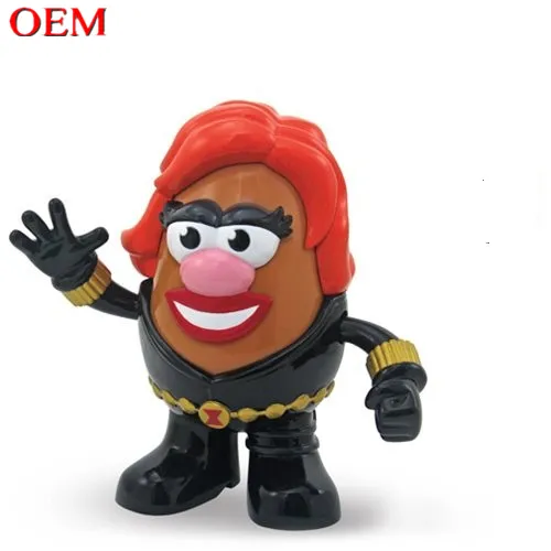 Personaggio della figura della testa del giocattolo della patata della finestra nera personalizzata