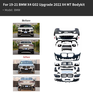 Kit Carrozzeria Modificato per <span class=keywords><strong>BMW</strong></span> Serie <span class=keywords><strong>X4</strong></span> 19-24, Versione Normale Go2 G02, Aggiornamento X4M <span class=keywords><strong>X4</strong></span> MT Sport, Paraurti e Kit Carrozzeria - Product Image 5