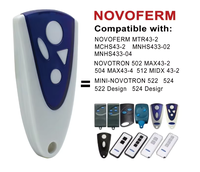 جهاز تحكم عن بعد عالمي لأبواب الجراج NOVOFERM NOVOTRON 502 MAX43-2 504 MAX43-4 512 522 524 بتردد 433 ميجاهرتز مع نظام الكود المتغير