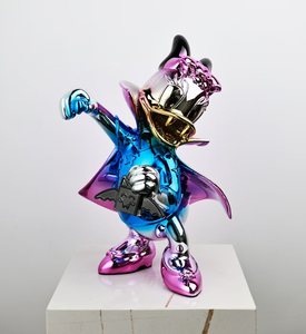 Nouvelles créations célèbres : Sculpture Pop Art Mickey en résine électroplaquée, couleur chrome, motif cœur, pour décoration intérieure - Product Image 4