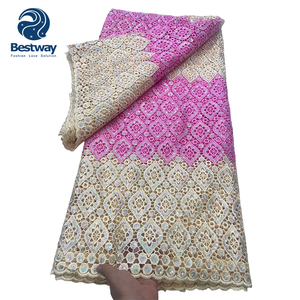 Bestway <span class=keywords><strong>Guipur</strong></span> asequible con bordado de encaje de lentejuelas Tela de encaje de cordón de alta calidad para mujer - Product Image 6