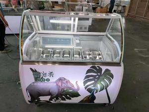 6 Low Price Small Ice Cream Display <b>Counter</b> Freezer Gelato Refrigerator showcase - Product Image 3