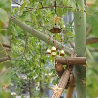 Campanas de Viento Decorativas para Jardín, de Tono Profundo, con 5 Campanas de Cobre, Estilo Chino, Hechas de Aluminio, Iluminadas