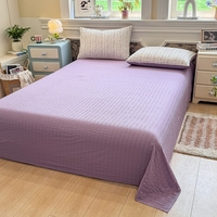 Parure de lit en coton lavé certifié Oeko, 4 pièces, jacquard teint en fil, imprimé floral, pour chambre à coucher