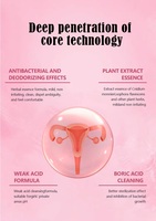 Nettoyant intime antibactérien à base de plantes, faiblement acide, pH 3.8-4.2, sans parfum, pour l'hygiène quotidienne féminine, vente en gros usine