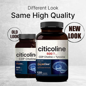 Cápsulas de Citicolina <span class=keywords><strong>CDP</strong></span> de 500 mg, Suplemento Nootrópico para Mejorar la Función Cognitiva y la Memoria en Adultos, OEM - Product Image 2