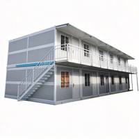 Villa Prefabbricata Modulare di Lusso a 2 Piani con Doppio Spazio Abitativo, Casa Container Pieghevole Moderna con Balcone