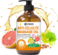 Huile anti-cellulite Huile de massage pour la massothérapie, Huile corporelle pour le raffermissement de la peau et l'élimination de la cellulite sur les cuisses et l'assistance