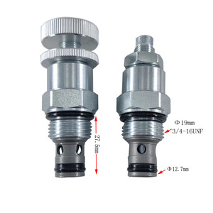 Válvula de control de flujo hidráulica, válvula reguladora de velocidad ajustable de 3/4-16UNF 27,5mm para regulación de presión - Product Image 1