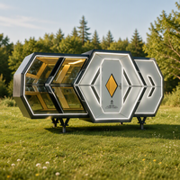 Maison capsule spatiale moderne C30, maison modulaire préfabriquée avec intérieur de luxe pour hôtel de villégiature et hébergement Airbnb