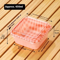 Boîte alimentaire en carton PET recyclable à motif écossais, pour gâteaux, desserts, macarons, Tiramisu, pique-nique, déjeuner, style tendance