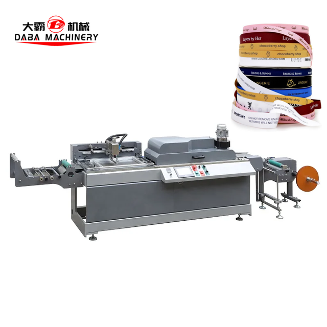 Automatic Single Color Silk Screen Label Printing Machine for Satin Ribbon Elastic Cotton Label