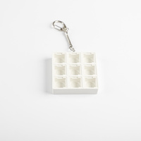 Vente en gros Anti-stress Transparent Noir PC 9 Touches Keycap Porte-clés Mécanique Keycap Porte-clés Fidget Toys