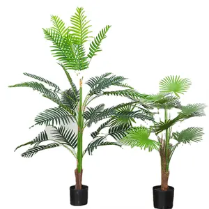 Anchova artificial planta verde bonsai paisagem nórdico artificial falso pote de árvore decoração sala solta cauda girassol