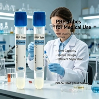 Tubo de Recolección de Sangre PRP de Material de Vidrio PET, Tubo Desechable para Extracción de Plasma