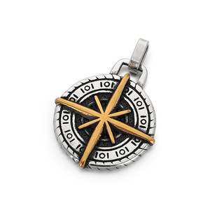 <span class=keywords><strong>Ciondolo</strong></span> da uomo in acciaio inossidabile <span class=keywords><strong>con</strong></span> <span class=keywords><strong>bussola</strong></span> rotonda, stile punk vintage, <span class=keywords><strong>con</strong></span> catena in bambù, ispirato alla moda europea e americana - Product Image 4