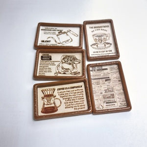 ของตกแต่งบ้านตุ๊กตาจิ๋ว 3 มิติ ลายถ้วยกาแฟและจาน 100 ชิ้น/ล็อต สำหรับงาน DIY ตกแต่งวันหยุด - Product Image 2