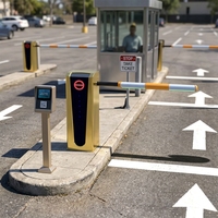 Barrière de parking automatique avec télécommande, moteur servo DC36V, reconnaissance de plaque d'immatriculation