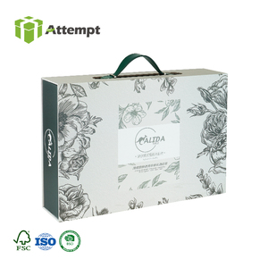 กระเป๋าใส่เอกสารสไตล์วินเทจไฮเอนด์กล่องของขวัญแบบพกพากันน้ำมีลายนูนฟองน้ำสำหรับบรรจุภัณฑ์กระดาษศิลปะ - Product Image 1