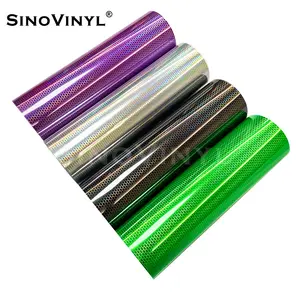 SINOVINYL防刮柔性PVC材料全息激光蜂窝汽车光膜包裹乙烯基前照灯着色膜