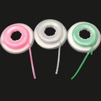 Matériel dentaire Bobine d'orthodontie élastique en caoutchouc élastique Chaîne de puissance pour bretelles courtes et longues tailles continues