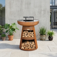 Brasero d'extérieur en Corten de haute qualité, facile à nettoyer, pour la cuisson, idéal pour la cour.
