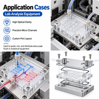 Pièces usinées CNC sur mesure à haute précision (tolérance 0,01 mm) – Collecteurs en PMMA acrylique 5 axes, vanne de fluide, finition miroir