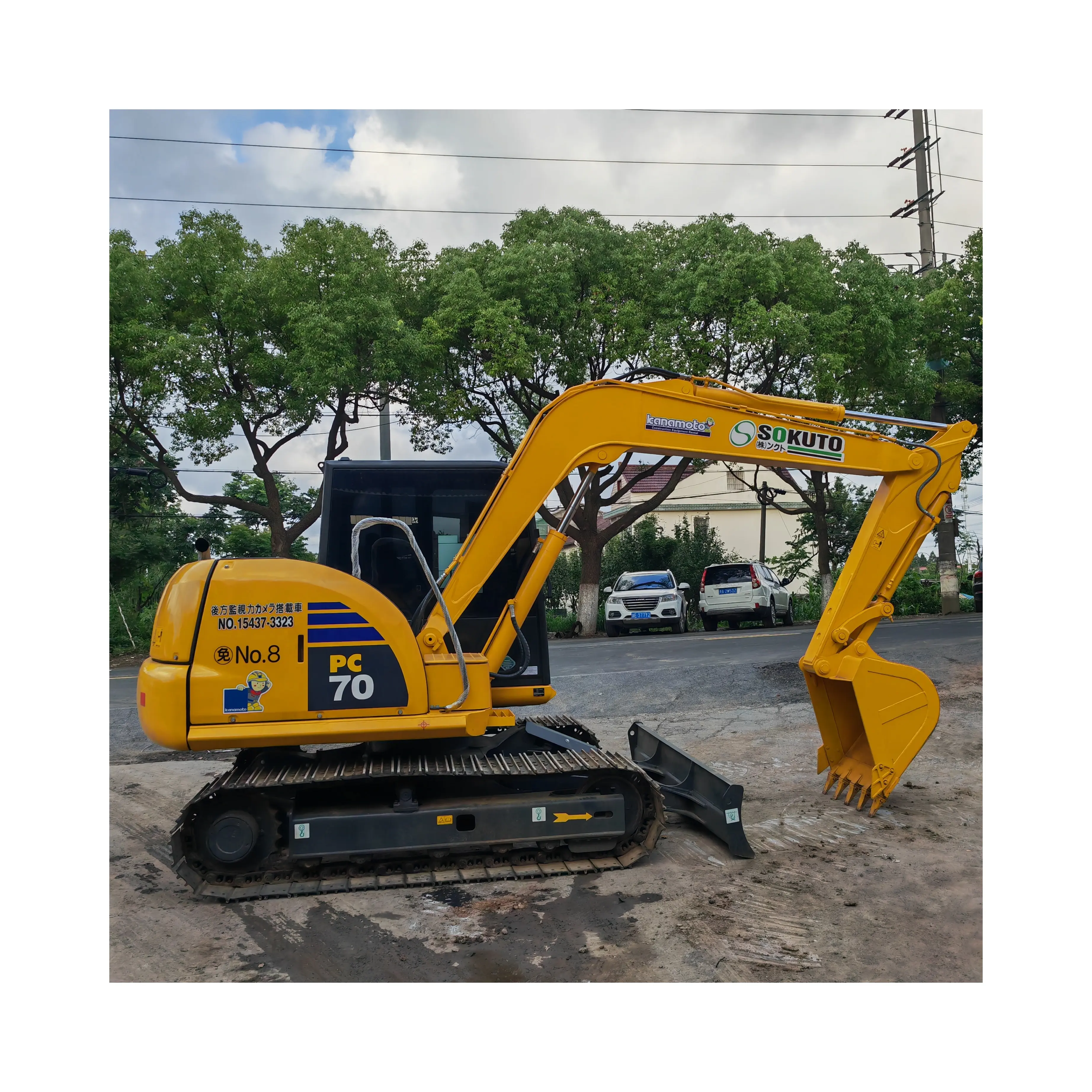 Escavadeira usada para venda de 7 toneladas da marca Komatsu PC70 PC70-7 PC70-8 escavadeira de esteira usada