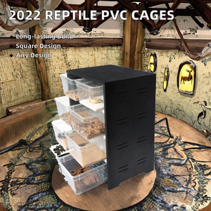 26.9*20.5*36.3Cm 4 katman-yığın kombinasyonu sürüngen yetiştiriciliği raf yılan teraryum sürüngen muhafaza - Product Image 2
