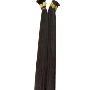 Extensions de cheveux indiens vierges en gros, double trame, à kératine, pointe en I, teintes, micro-liens, trame double, pointe plate, en vrac - Product Image 1
