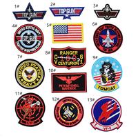 Patch d'insigne de brassard d'aviateur de broderie de sergé de crochet et de boucle/fer sur la veste d'hiver