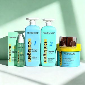 Champú de Colágeno de Marca Privada, Reparación Profunda <span class=keywords><strong>del</strong></span> <span class=keywords><strong>Cabello</strong></span> Dañado, Nutritivo e Hidratante, Set de Cuidado Capilar con Colágeno Orgánico y Queratina - Product Image 1