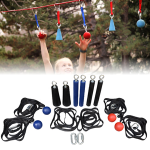 Équipement de terrain de jeu pour enfants en plein air Ninja Grips Cannonball Alley Obstacles Course & Swing Sets-Steel & PVC Material - Product Image 3