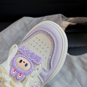 Scarpe da <span class=keywords><strong>bambina</strong></span> Labu 2026 Nuove Scarpe da Principessa Autunnali per Bambini con Suola Morbida Bianche Sneakers da <span class=keywords><strong>Bambina</strong></span> con Chiusura a Strappo - Product Image 3