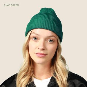 Bonnet de pêcheur classique en tricot court avec revers, bonnet chaud d'hiver unisexe pour adulte, 100 % acrylique, pour le ski - Product Image 4