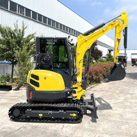 Mini-Excavatrice Hydraulique Compacte sur Chenilles 1T 2T 3T 3.5T 4T pour Travaux de Terrassement