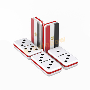 Nuevo Diseño de Dominó con la Bandera de Egipto Impresa, Color/Tamaño/Capa/Logotipo Personalizados, Juego de Dominó Doble 6 9 - Product Image 1